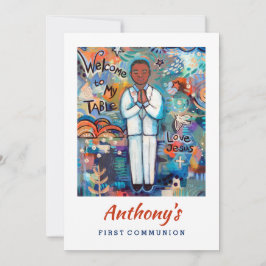 Erste Kommune Custom Invite for Black Boy Einladung