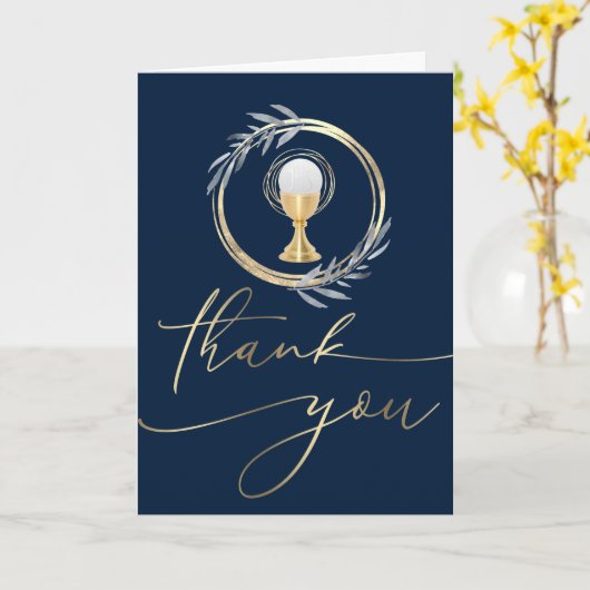 Erste Kommune danke Karte (Gelbe Blume)