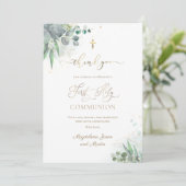 Erste Kommune Dankeschön Karte (Stehend Vorderseite)