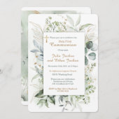 Erste Kommune der personalisierten Jungen Einladung (Vorne/Hinten)