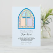 Erste Kommune des Bleiglasfensters Einladung (Stehend Vorderseite)