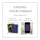 Erste Kommune des Blue Cross Boy Foto Einladung