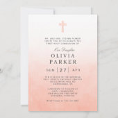 Erste Kommune Einfaches Foto Girl Einladung (Rückseite)