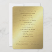 Erste Kommune "Embossed Cross" Einladung (Rückseite)