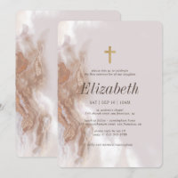 Erste Kommune für ihr Gold-Watercolor-Kreuz