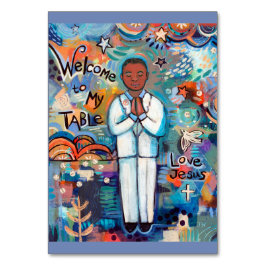 Erste Kommune-Gebetskarte für den Schwarzen Jungen Tischnummer