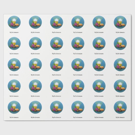 Erste Kommune gibt Eucharist Personalisiert Geschenkpapier (Flach)