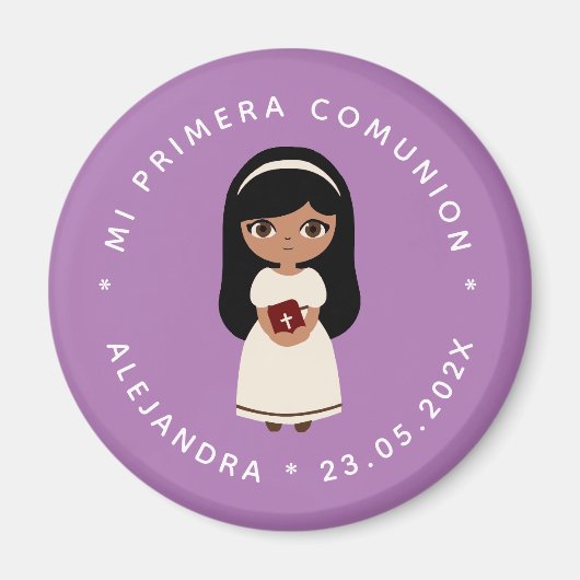 Erste Kommune Hispanic Girl Mi Primera Comunion Magnet (Vorne)