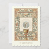 Erste Kommune Jesus Auferstehung Chalice Host Einladung (Vorderseite)