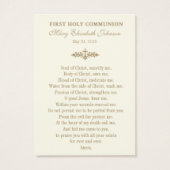 Erste Kommune Jesus Rose Vintag (Rückseite)