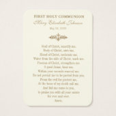 Erste Kommune Jesus Rose Vintag (Rückseite)