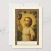 Erste Kommune Jesus suchte nach Trauben Einladung (Vorderseite)