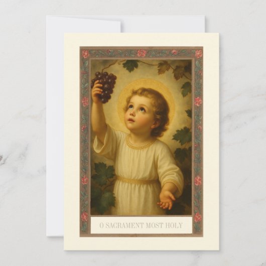 Erste Kommune Jesus suchte nach Trauben Einladung (Vorderseite)