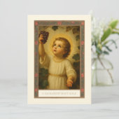 Erste Kommune Jesus suchte nach Trauben Einladung (Stehend Vorderseite)