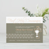 Erste Kommune - Mädchen Einladung (Stehend Vorderseite)