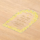 Erste Kommune Mimosa Arch Acryleinladungen (Ablage )