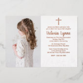 Erste Kommune mit Foto Folien Feiertagskarte (Vorderseite)