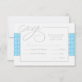 Erste Kommune oder Taufe UAWG | Blau RSVP Karte (Vorderseite)