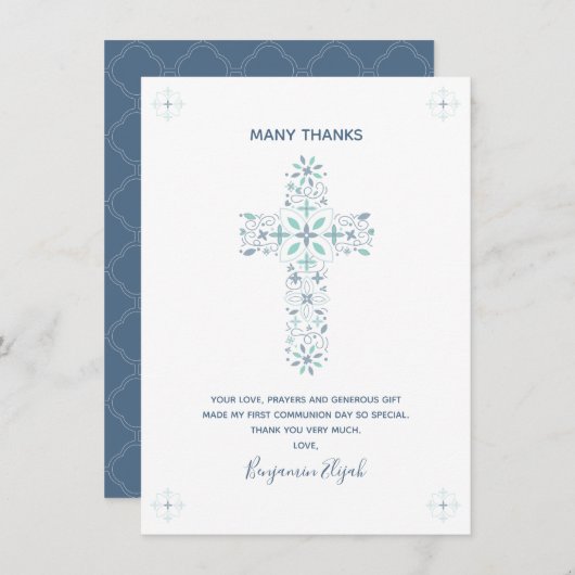 Erste Kommune Personalisiert Dankeschön Kartennoti Mitteilungskarte (Vorne/Hinten)