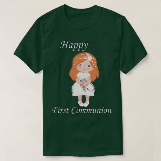 Erste Kommune Stehende Redhead Girl T-Shirt (Design vorne)