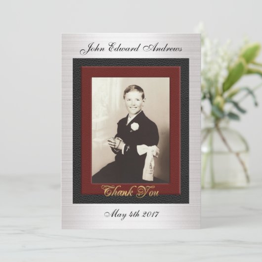 Erste Kommune Vielen Dank Karten (Stehend Vorderseite)