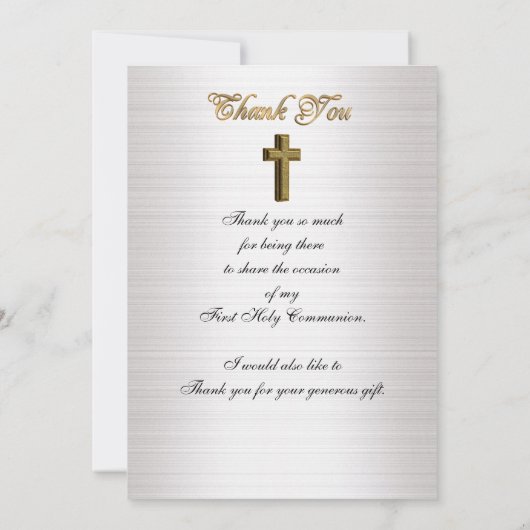 Erste Kommune Vielen Dank Karten (Rückseite)