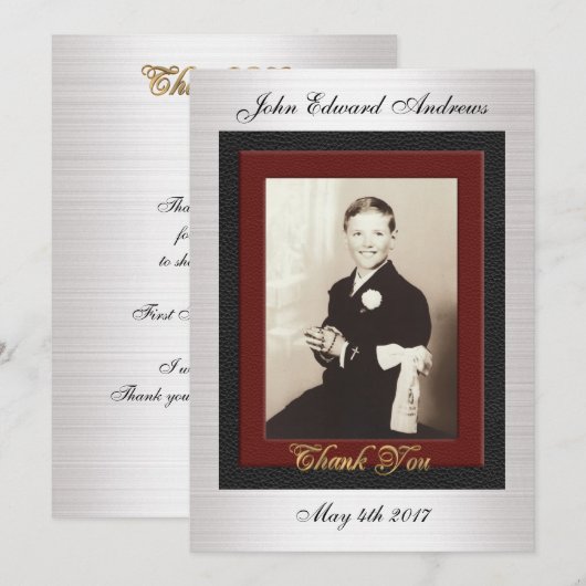 Erste Kommune Vielen Dank Karten (Vorne/Hinten)