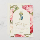 Erste Kommune Vielen Dank Pink Roses (Vorne/Hinten)