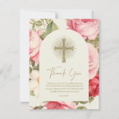 Erste Kommune Vielen Dank Pink Roses (Vorderseite)