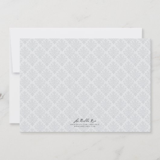 Erste Kommune von Grau und Weiß Damaskus Einladung (Rückseite)