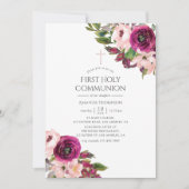 Erste Kommune von Marsala und Blush Einladung (Vorderseite)