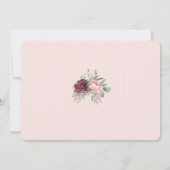 Erste Kommune Weichrosa Blüte mit Foto Einladung (Rückseite)