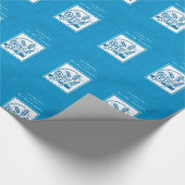 Erste Kommune, Weizen, Trauben blau Geschenkpapier (Ecke)