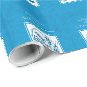 Erste Kommune, Weizen, Trauben blau Geschenkpapier (Rolleneckpunkt)