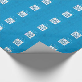 Erste Kommune, Weizen, Trauben blau Geschenkpapier