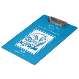 Erste Kommune, Weizen, Trauben blau Klemmbrett