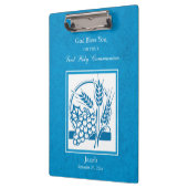 Erste Kommune, Weizen, Trauben blau Klemmbrett (Links)