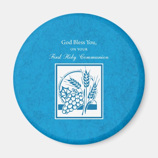 Erste Kommune, Weizen, Trauben blau Magnet (Vorne)