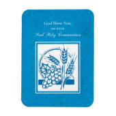 Erste Kommune, Weizen, Trauben blau Magnet (Vertikal)