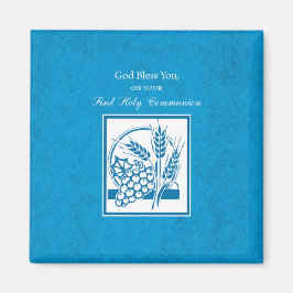 Erste Kommune, Weizen, Trauben blau Magnet