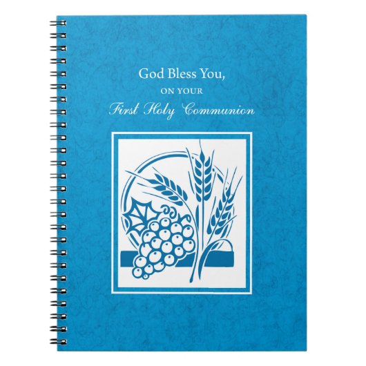 Erste Kommune, Weizen, Trauben blau Notizblock (Vorderseite)