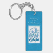 Erste Kommune, Weizen, Trauben blau Schlüsselanhänger (Vorderseite links)