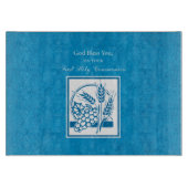 Erste Kommune, Weizen, Trauben blau Schneidebrett (Vorderseite)