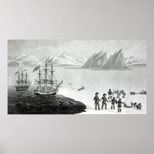 Erste Kommunikation mit den Eingeborenen von Poster
