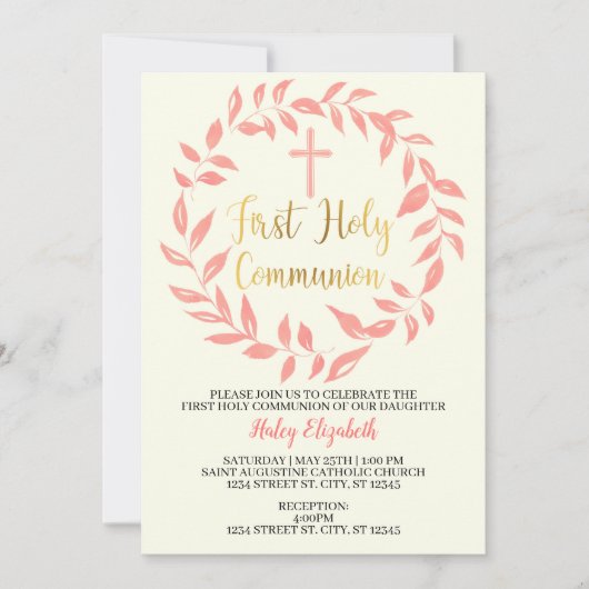 ERSTE KOMMUNIKATIONSANLAGE EINLADUNG (Vorderseite)