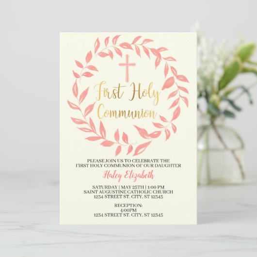 ERSTE KOMMUNIKATIONSANLAGE EINLADUNG (Stehend Vorderseite)