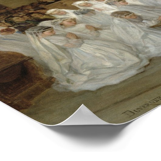 Erste Kommunion, 1867 Poster (Ecke)