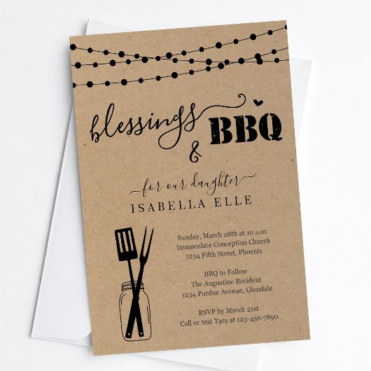 Erste Kommunion / Bestätigungs-Party GRILLEN Party Einladung