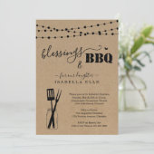 Erste Kommunion / Bestätigungs-Party GRILLEN Party Einladung (Stehend Vorderseite)
