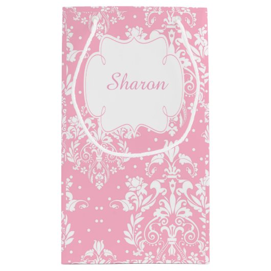 Erste Kommunion Brünett Hair Girl Danke Kleine Geschenktüte (Rückseite)